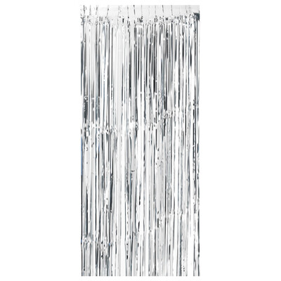 

92 245cm Metallic Foil Fringe Curtain Tinsel Shimmer Window Door Curtain Wall Backdrop Panel Decoration for Wedding Christmas Pa