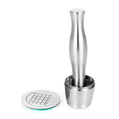 

i cafilas Coffee Tamper Espresso Coffee Tamper 24mm Coffee Powder Press Hammer with Stainless Steel Refillable Capsules Reusable C