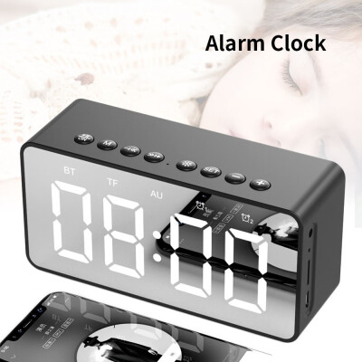 

Super Bass Mirror Alarm Clock Wireless Stereo Speakers Mirror Alarm Clock Portable Bluetooth Speaker Mirror Alarm Clock