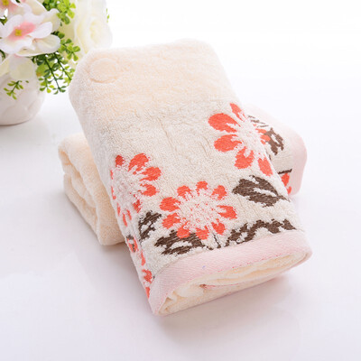 

2PcsLot Sunflower Printed Face Towels 100 Cotton Absorbent Comfortable Soft Bathing Shower Bathroom Towels