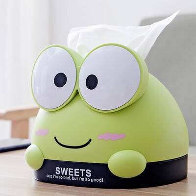 

Xiangyu town storage box tissue box napkin roll paper tube desktop cute cartoon creative frog tray green