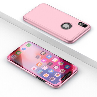 

MOONCASE Apple iPhone Xs Max Bracket Mirrored Leather Case - Rose Gold