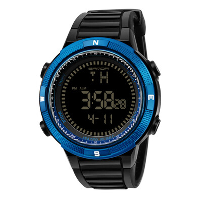 

SANDA 360 Men Analog Digital Watch Fashion Casual Sports Wristwatch 3ATM Waterproof Leather Strap Luminous Multifunctional Watches