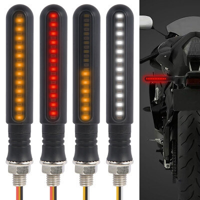 

4PCS Motorcycle Turn Signal LED Flowing Water Flashing Light Stop Signal Tail Light Driving Light DRL