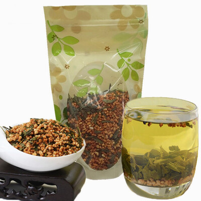 

Free Shipping 100g Premium Brown Rice Green Tea Genmaicha Sencha with the rice