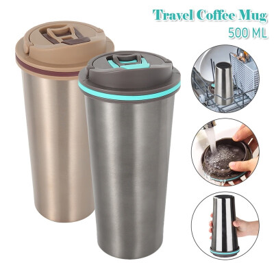 

500ML Stainless Steel Leakproof Insulated Thermal Travel Coffee Mug Cup Flask