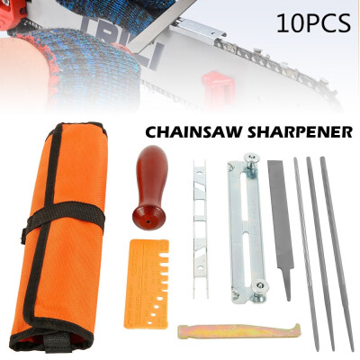 

10PCSset New Upgraded Chainsaw Chain Sharpening Kit Tool Set Guide Bar File Sharpener Tools