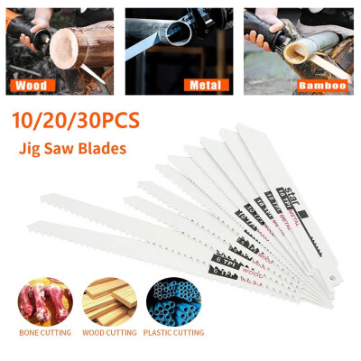 

102030PCS Jig Saw Blade Set Curved Cutters Cutting Tools Saw Blades Reciprocating Combo Wood&Metal