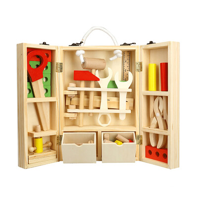 

Construction Tools Building Blocks Assembly Toy Set Pretend Play With Screws Tools Storage Box Development Toy Gifts for Kids