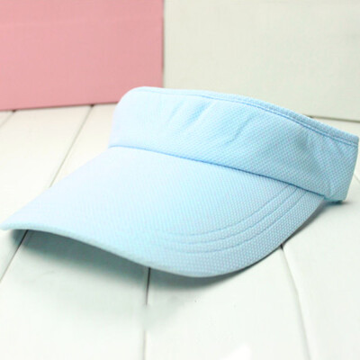 

Men Women Plain Visor Beach Sun Cap Adjustable Hat