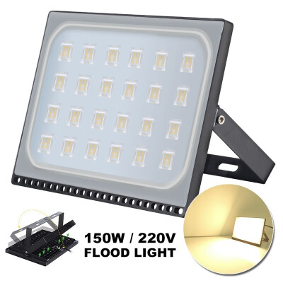 

2020 New 150W LED Warm White 220V Flood Lights Security Searchlight Spotlights Waterproof Work Camping Fishing Lamp Hunting Kit