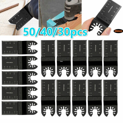 

Willstar 304050Pcs High Carbon Oscillating Saw Blades Multi-tool Kit Steel Wood Cutting Blades Tool Kit