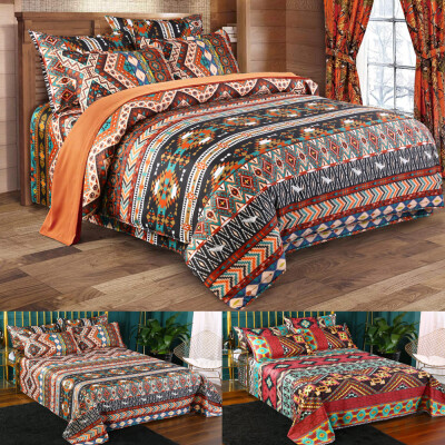 

3 Pcs Polyester Bohemian Bedding Set Bohemian Mandala Print Duvet Cover Include Duvet Cover