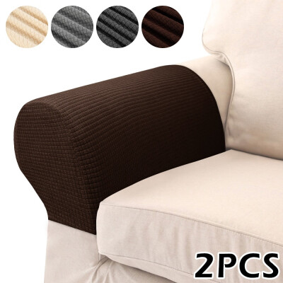 

2PCS Spandex Stretch Fabric Armrest Covers Waterproof Anti-Slip Furniture Protector Sofa Armchair Slipcovers For Recliner Sofa