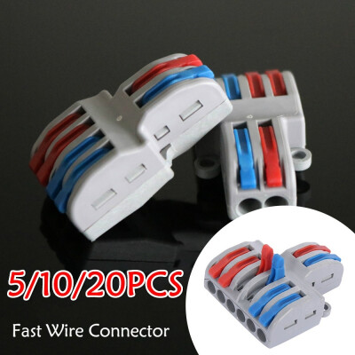 

Mini Fast Wire Connector Universal Wiring Cable Connector Push-in Conductor Terminal Block PCT-222 SPL-6242