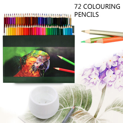 

72 Coloured Pencil Set for Adult Colouring Books or - Premium Artist Soft Series Lead with Vibrant Colours