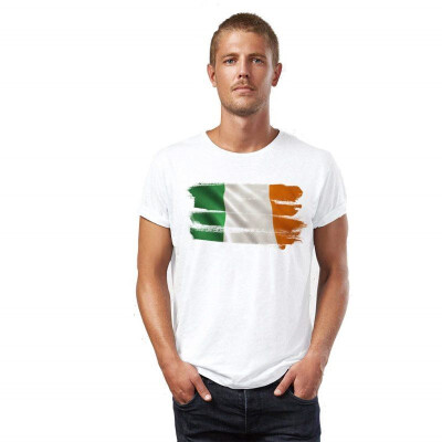 

Fashion Printed T-Shirt for Men Fitted Shape Irish Flag