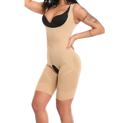 

SLIMBELLE 3 Colors Womens Seamless Compression Shapewear Mid Thigh Slimmer Wear Your Own Bra Bodysuit