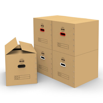 

Morning color moving carton 50×40×40cm 5 packs has buckle hand moving luggage packing express paper box storage storage box storage box SC5012
