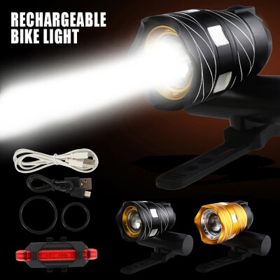 

Professional T6 Bicycle Bike Headlight USB 15000LM MTB Lights LED Rear&Front Rechargeable