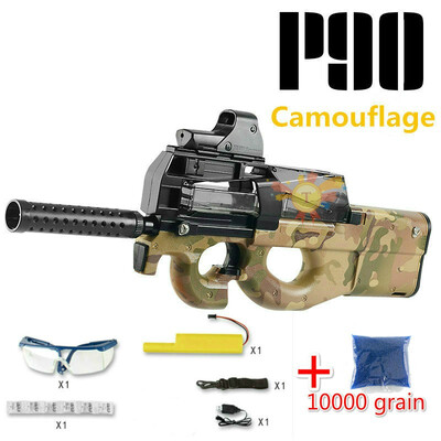 

P90 Electric Toy GUN Water Bullet Bursts Gun Graffiti Edition Live CS Assault Snipe Weapon Outdoor Pistol Toys lepin