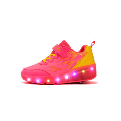 

Children Glowing Sneakers With OneTwo Wheels Led Light Up Roller Skates Sport Luminous Lighted Shoes Kid Boys Girls Casual Shoe