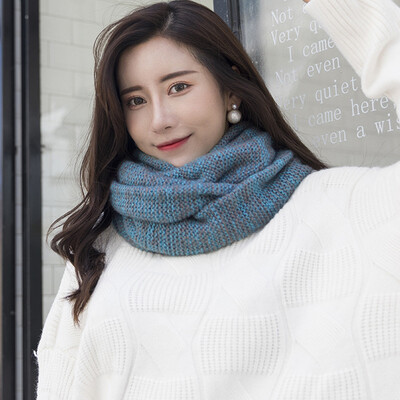 

Unisex Winter Men Women Knitted Scarf Thicken Neckerchief O Ring Neck Warmer Circle Loop Scarves