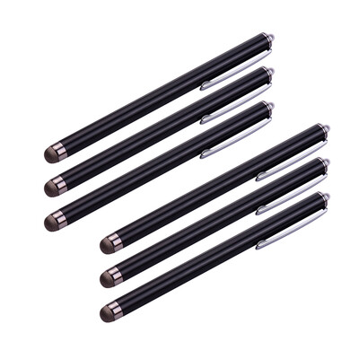 

135cm 53in Universal Capacitive Stylus Pens for TouchScreens Cellphone Tablet with Fiber Tips Bundle of 6pcs 6Silver