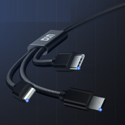 

Youjia data line three-in-one Apple Android type-c fast charge mobile phone charger line one for three power cord iPhoneXXS MaxXR Huawei millet universal line
