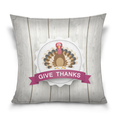 

ALAZA Thanksgiving Throw Pillow Cover 16 X 16 inch Cushion Cover with Turkey Printed Pillowcase