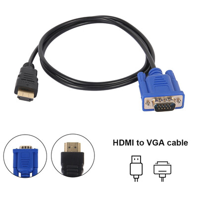 

1M HDMI to VGA D-SUB Male Video Adapter Cable Lead for HDTV PC Computer Monitor