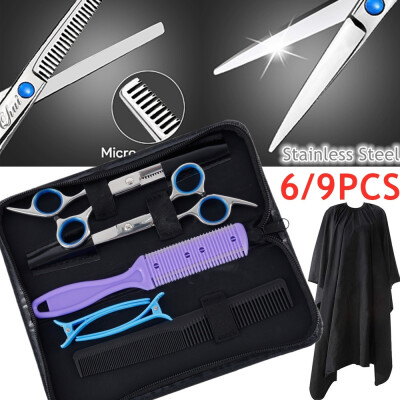 

69PCS Salon Stainless Steel Teeth Shears Beauty Thinning Trim Bangs Hair Scissors Hair Cutting Styling Tool Hairdressing Set