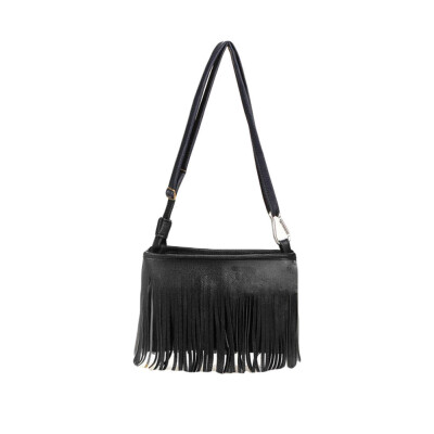 

New Fashion Women Mini Shoulder Bag PU Leather Tassel Fringe Satchel Crossbody Messenger Bag