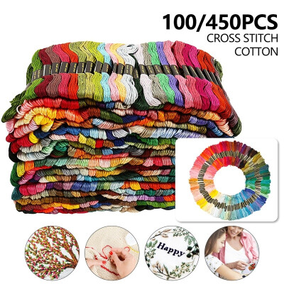 

100450Pcs Cotton DMC Multi Colors Cross Floss Stitch Thread Embroidery Sewing Skeins Home Arts & Crafts Art Accessories