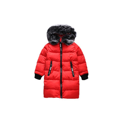 

Hot 2019 girls Winter New Cotton Jackets Girls Fashion Fur Collar Letters Coats Girl Thickening Hooded Warm Jacket kids clothes