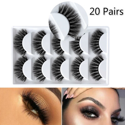 

New Style 51020 Pairs Natural False Eyelashes Soft Cross Long Lashes Multilayer Fake Eyelashes Women Makeup Tools