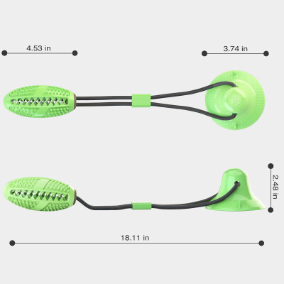 

Green Pet Molar Bite Dog Toys Rubber Chew Ball Cleaning Teeth Safe Elasticity Soft Puppy Suction Cup Dog Biting Toy