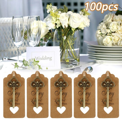 

50100Pcs Bottle Opener Wedding Souvenirs Beer Opener Keychain with Paperboard Tag Card Party Supplies