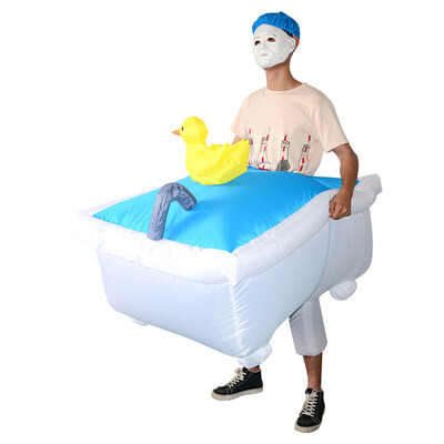 

Adults Funny Bathtub Inflatable Costume Props Blow Up Inflatable Fancy Dress for Halloween Cosplay Dress Up Party Stage Performanc