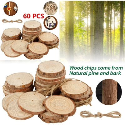 

60403020 Pcs Wood Log Slices Discs for DIY Crafts Wedding Centerpieces Wood Carving