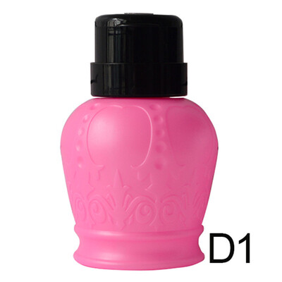 

D type air pump dispenser nail tool bottle for liquid alcohol remover cleaner refillable container 200ml