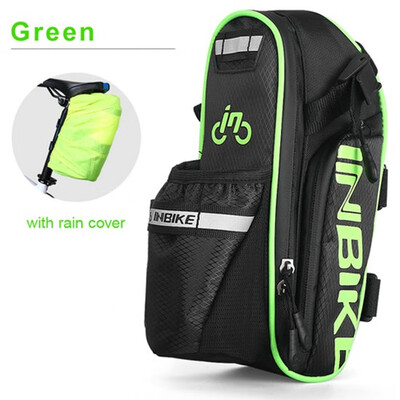 

INBIKE Bicycle Saddle Bag With Water Bottle Pocket Waterproof MTB Road Bike Rear Bags Bike Accessories Seatpost Cycling Tail Bag