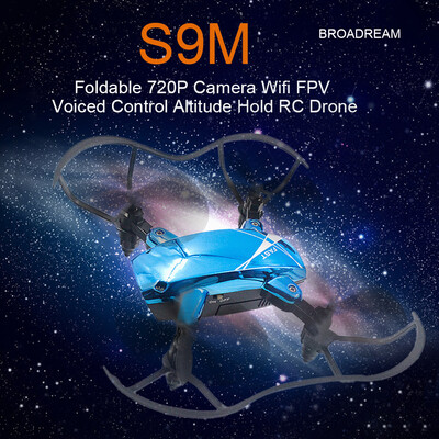 

BROADREAM S9M Foldable 24G 720P Camera Wifi FPV Voiced Control Mini Drone Altitude Hold RC Training Quadcopter