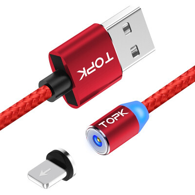 

TOPK R-Line2 1M33ft LED Magnetic iPhone USB Cable Premium Nylon Braided Magnet iPhone Charger Cable for iPhone USB Port