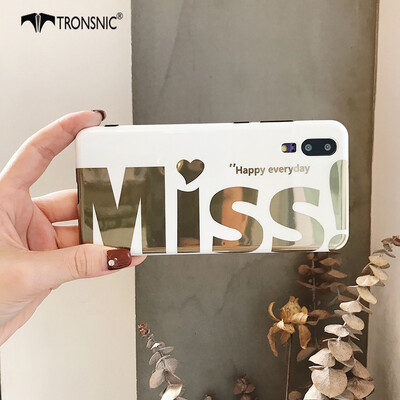 

Tronsnic Nice Miss Phone Case for iPhone XS MAX Shiny Mirror Gold Cases Fashion Covers Luxury Capa