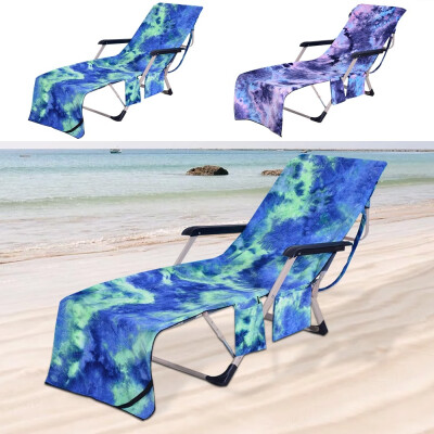 

Willstar Beach Chair Towel with Side Pockets Microfiber Chaise Lounge Towel Cover