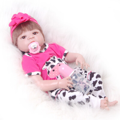 

Hot Sale 23 57 cm Reborn Baby Girl Dolls Full Silicone Body Washable Lovely Baby Doll Toys For Kids Birthday Gifts