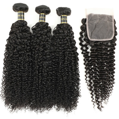 

Amazing Star Virgin Hair Curly Hair Bundles with Closure Human Hair Bundles with Closure Free Part Lace Closure with Bundles