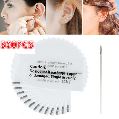 

Willstar 100PCS Sterile Disposable Body Piercing Needles for Ear Nose Navel&Nipple for Piercing Supplies