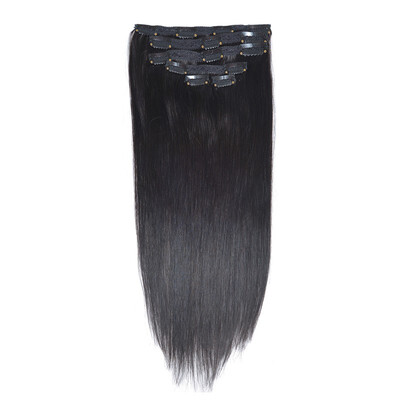 

BHF Hair Clips on Hair Brazilian Virgin Hair Clip In Extensions Grade 8A Remy Human Hair Double Weft 7PiecesLot 100g 16Clips